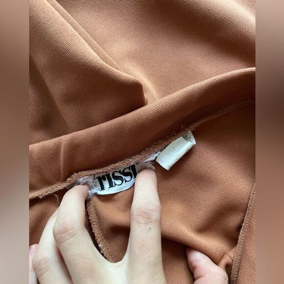 Vintage Peach High-Waisted Slacks – Women’s Elastic Waist Pants - Picture 9 of 14